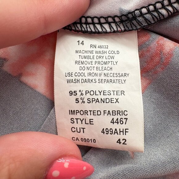 N Touch Womens Floral Geometric Medium Tunic Top Polyester/Spandex Blend - Picture 3 of 6